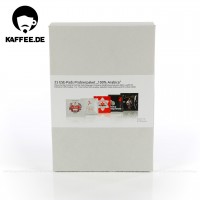 25 Pads je 6 bzw. 7 g pro VPE, gemahlen, ESE-Standard 44 mm, Gesamtinhalt 170 g pro VPE Das Set beinhaltet je fünf ESE-Pads folgender Produkte: DANESI... 25 Pads je 6 bzw. 7 g pro VPE, gemahlen, ESE-Standard 44 mm, Gesamtinhalt 170 g pro VPE Das Set beinhaltet je fünf ESE-Pads folgender Produkte: DANESI Easy Espresso ORO (1015), Lucaffé Mr. Exklusive 100% Arabica (1041), 7 Gr. Time Coffee 100% Arabica (