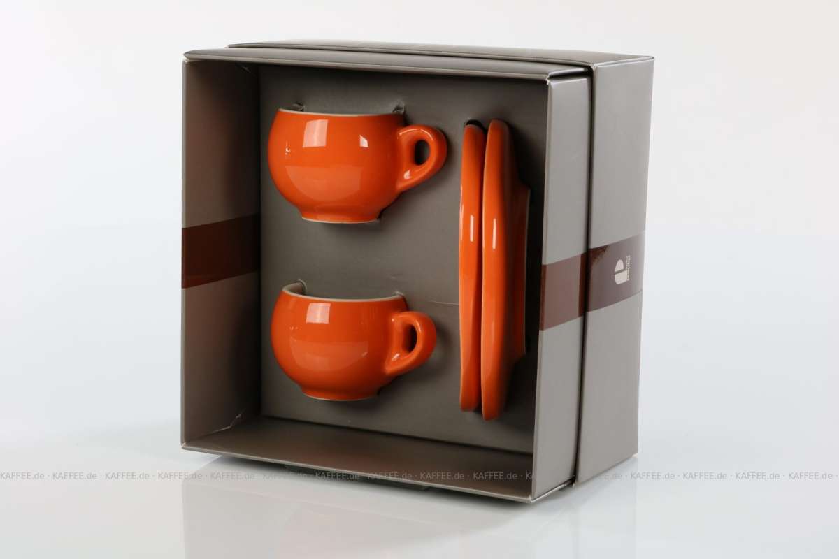 DANESI Duo ORANGE 1x pro Karton | Espressotassen | Tassen und Gläser