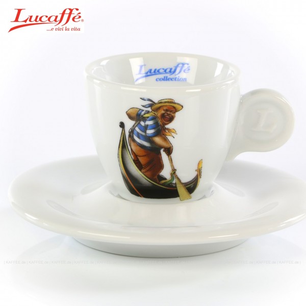 Farbe weiß mit "Gondoliere"-Logo der "Collection Line", 6 Tassen pro VPE, EAN-Code: 0000000001318