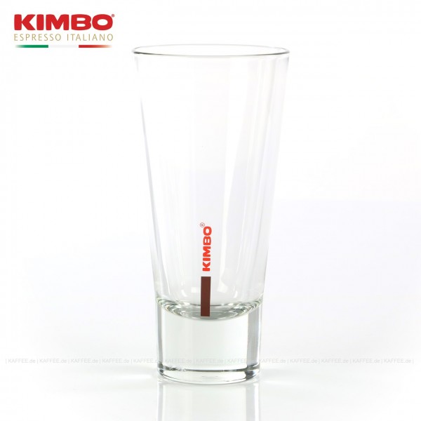 Glas mit KIMBO-Logo, 6 Gläser pro VPE, EAN-Code: 0000000001549