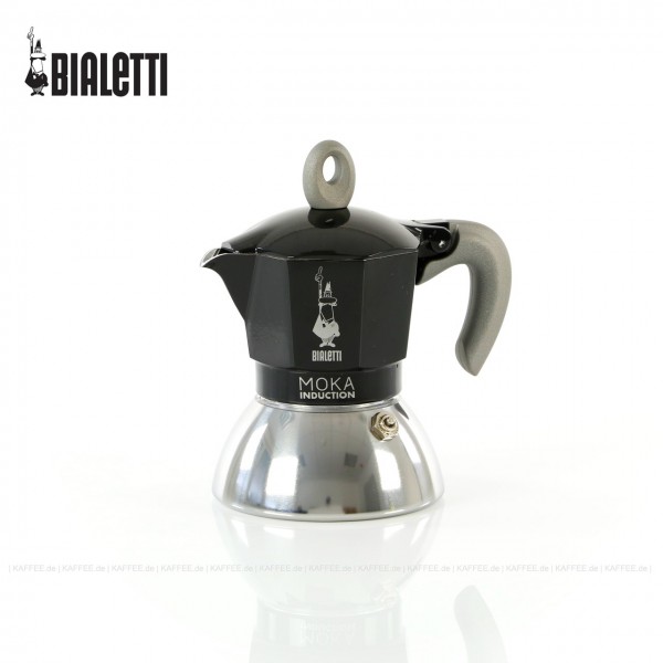 Induktion Espressokocher, Farbe schwarz, 2 Tassen, Bialetti-Nr. 6932, 4 Stück pro VPE, EAN-Code: 8006363029100