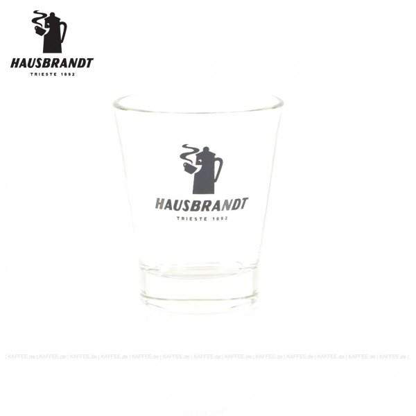 Glas mit Hausbrandt-Logo, 6 Gläser pro VPE, EAN-Code: 0000000001954
