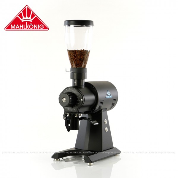 Kaffeemühle, Farbe schwarz matt mit Feinstruktur (RAL 9005), 68 cm hoch mit einem Trichterinhalt von ca. 800 g, türkisch-feine Vermahlung mit Spezialmahlscheiben von MAHLKÖNIG, 220-240 V, 50Hz, 1 Phase, EAN-Code: 0000000002378 ## Weitergehende Information