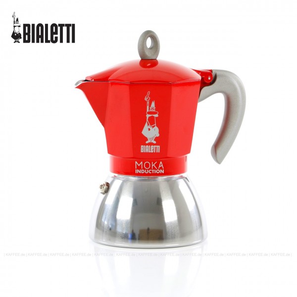 Induktion Espressokocher, Farbe rot, 6 Tassen, Bialetti-Nr. 6946, 4 Stück pro VPE, EAN-Code: 8006363007764