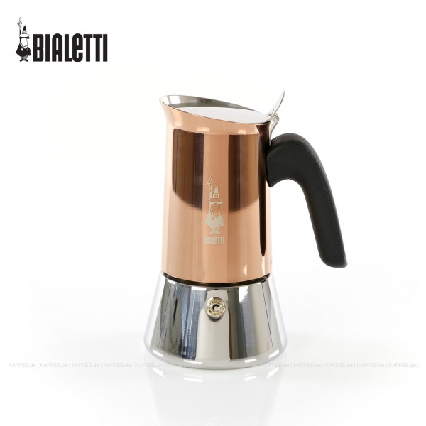 Espressokocher, Inox/Kupfer, 4 Tassen, Bialetti-Nr. 7242, 6 Stück pro VPE, EAN-Code: 8006363033015
