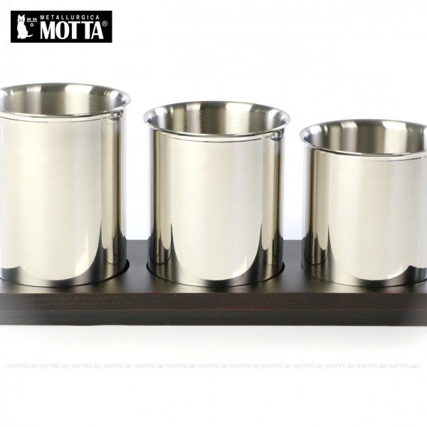 Kaffeelöffelbecher Set aus Edelstahl in drei unterschiedliche Größen (3-teilig), Gesamtinhalt 1 Stück pro VPE, EAN-Code: 8007986050700