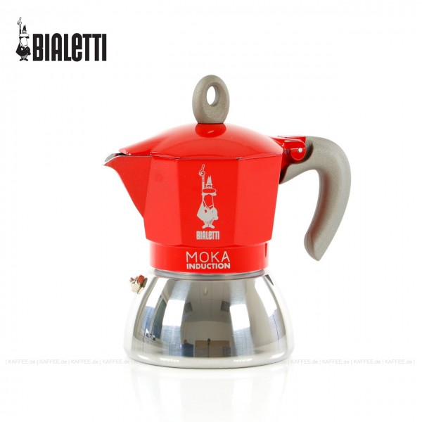 Induktion Espressokocher, Farbe rot, 4 Tassen, Bialetti-Nr. 6942, 4 Stück pro VPE, EAN-Code: 8006363029254