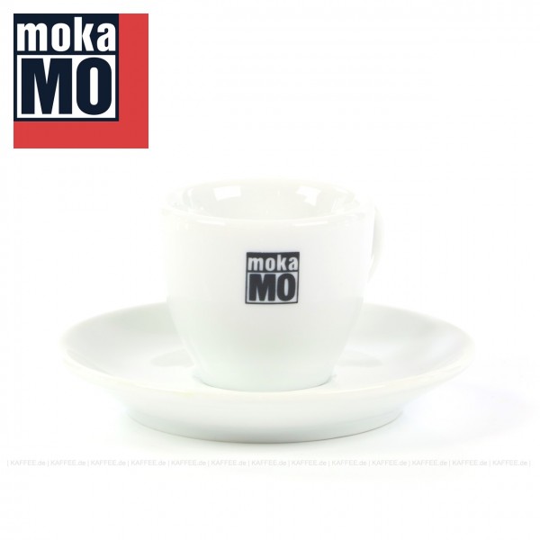Farbe weiß mit mokaMO-Logo, 6 Tassen inkl. Untertasse pro VPE, EAN-Code: 0000000001786