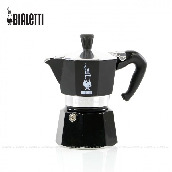Espressokocher, Farbe schwarz, 3 Tassen, Bialetti-Nr. 4952, 6 Stück pro VPE, EAN-Code: 8006363018401