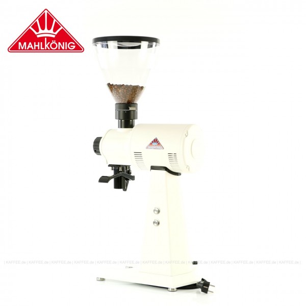 Kaffeemühle, Farbe weiss, 83 cm hoch mit einem Trichterinhalt von ca. 1.500 g, EAN-Code: 0000000002248 ## Weitergehende Informationen und technische Details finden Sie auch auf der Webseite des Herstellers bzw. Rösters: <a href="https://www.mahlkoenig.d