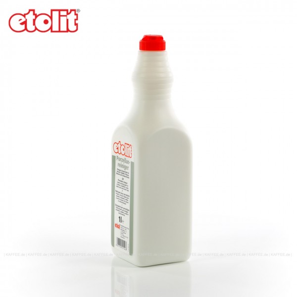 Porzellanreiniger, flüssiges Scheuermittel für Geschirr, Behälter, Pfannen und Cerankochfelder, 4 Flaschen je 1 Liter pro VPE, Gesamtinhalt 4 Liter pro VPE, EAN-Code: 4007705011443