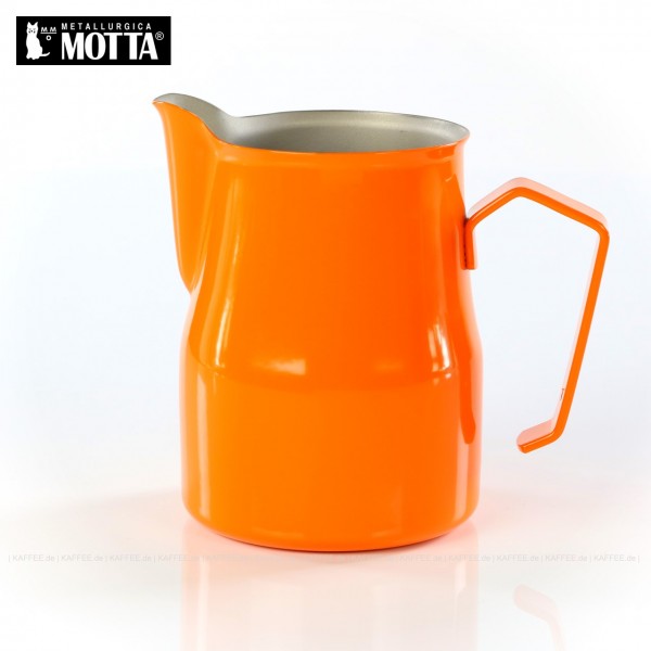 Milchkännchen aus Edelstahl (rostfrei), Füllmenge 750 ml, Farbe orange (außen), Gesamtinhalt 1 Stück pro VPE, EAN-Code: 8007986026750