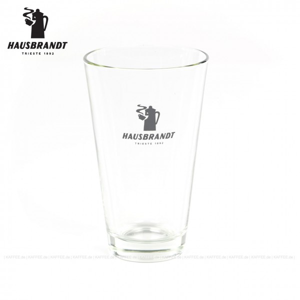 Glas mit Hausbrandt-Logo, 6 Gläser pro VPE, EAN-Code: 0000000001953