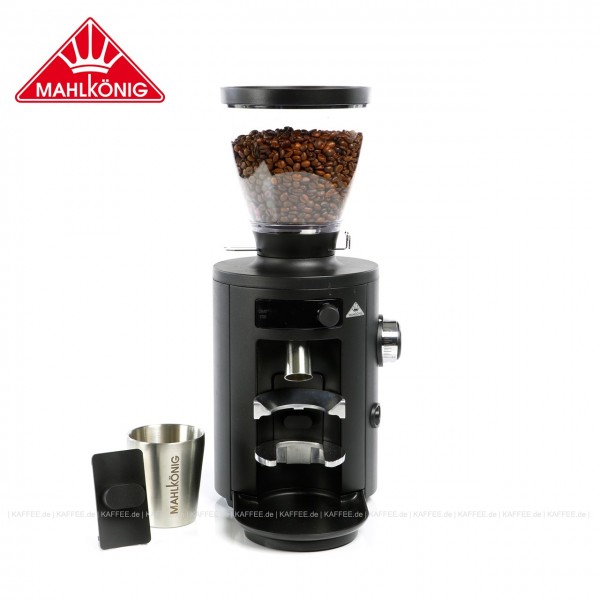 Kaffeemühle, Farbe Schwarz matt, 42,5 cm hoch mit einem Trichterinhalt von ca. 500 g. Die Mahlkönig X54 Allround-Haushaltsmühle ist die beste Wahl für jeden Heim-Barista., EAN-Code: 6973340020004
