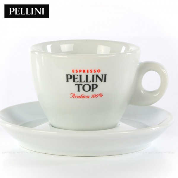 Farbe weiß mit Pellini-Top-Logo, 6 Tassen pro VPE, EAN-Code: 0000000001142