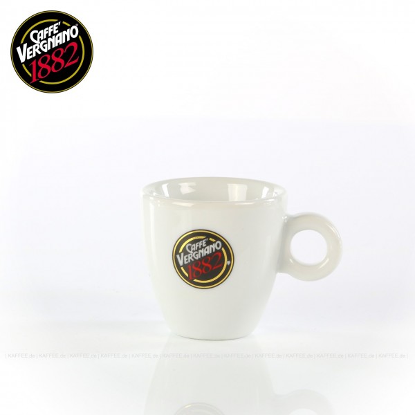 Farbe weiß mit Caffè Vergnano-Logo, ohne Untertasse, 6 Tassen pro VPE, EAN-Code: 0000000001613