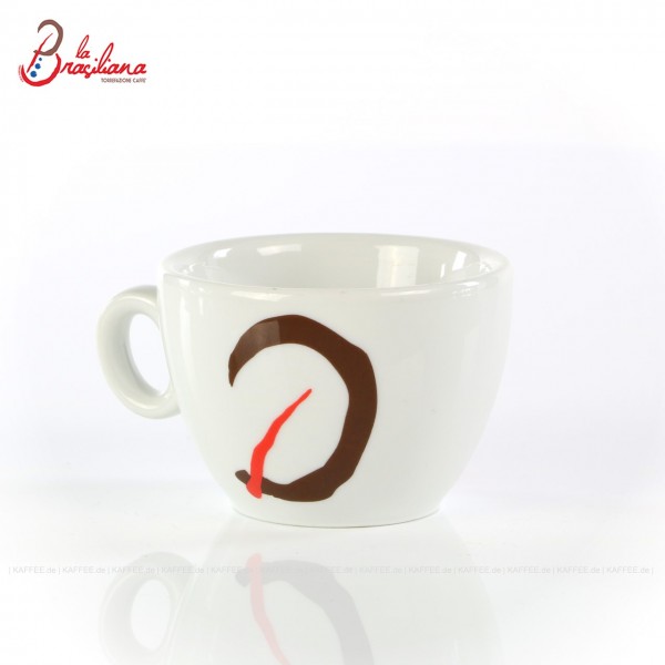 Farbe weiß mit "neuem" La Brasiliana-Logo, ohne Untertasse, 6 Tassen pro VPE, EAN-Code: 0000000001185