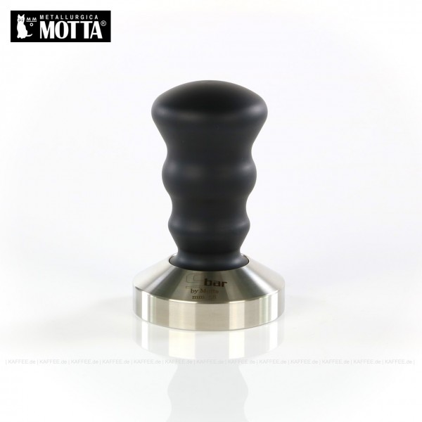 Tamper aus Aluminium, Durchmesser 58 mm, Farbe schwarz , Tamperunterseite flach, Griff austauschbar und abgerundet, Gesamtinhalt 1 Stück pro VPE, EAN-Code: 8007986066503