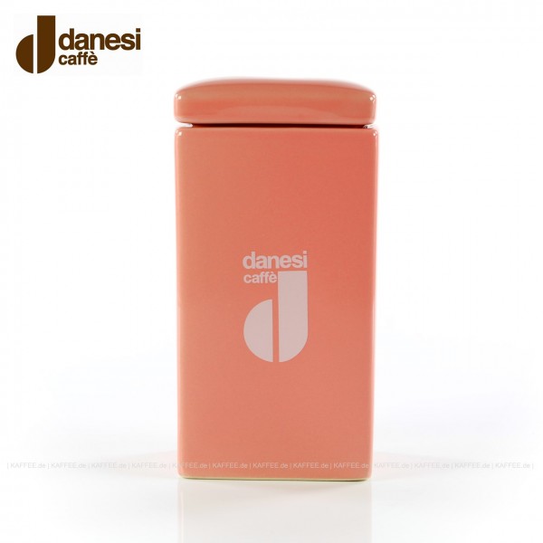 DANESI Pot, Aufbewahrungsgefäß, farbig (pink) mit DANESI-Logo, zweiteilig - Gefäß mit Deckel, EAN-Code: 8000135818381