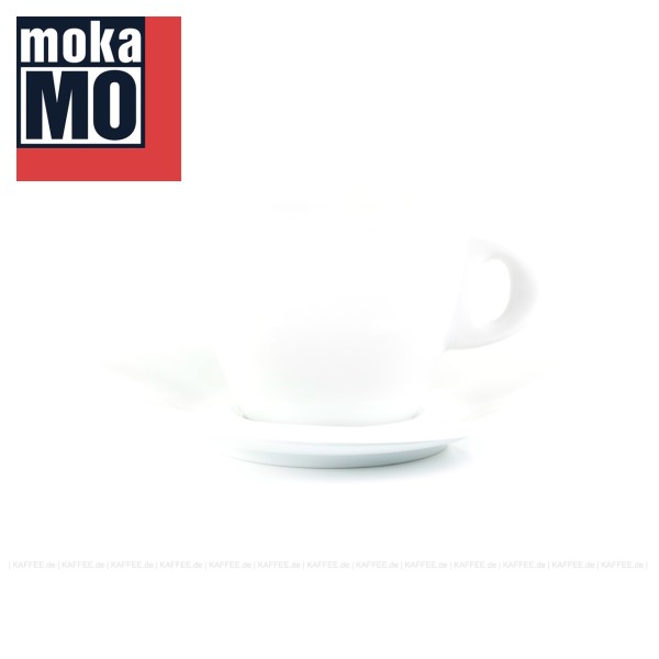 Modell GALILEO, Farbe weiß mit Brao Caffe-Logo auf der Untertasse, 6 Tassen inkl. Untertasse pro VPE, EAN-Code: 0000000002553