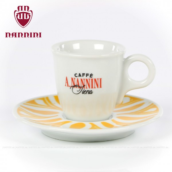Farbe weiß mit Nannini-Logo, 6 Tassen pro VPE, EAN-Code: 8019247000300