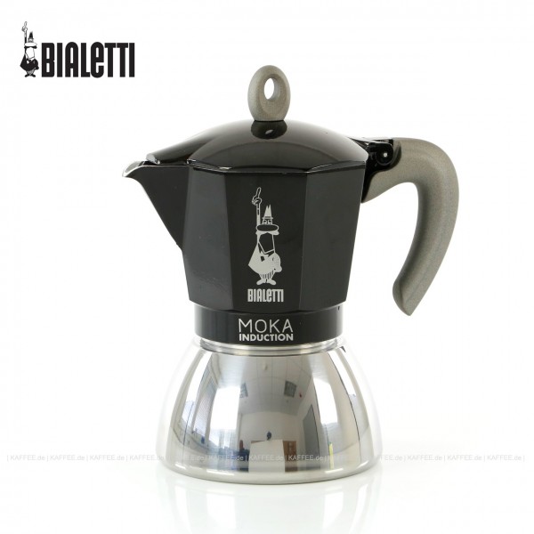 Induktion Espressokocher, Farbe schwarz, 6 Tassen, Bialetti-Nr. 6936, 4 Stück pro VPE, EAN-Code: 8006363029094