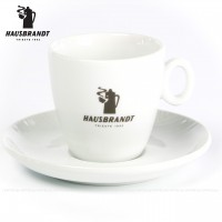 Farbe weiß mit Hausbrandt-Logo, 6 Tassen pro VPE, EAN-Code: 0000000001952 Farbe weiß mit Hausbrandt-Logo, 6 Tassen pro VPE, EAN-Code: 0000000001952