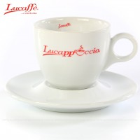 Farbe weiß mit rotem Lucappuccia-Logoschriftzug, weißer Unterteller (Henkel offen), 6 Tassen pro VPE // Hinweis: Dies ist das Nachfolgemodell der... Farbe weiß mit rotem Lucappuccia-Logoschriftzug, weißer Unterteller (Henkel offen), 6 Tassen pro VPE // Hinweis: Dies ist das Nachfolgemodell der Artikel-Nummer 1050., EAN-Code: 0000000001348