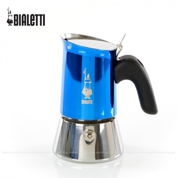 Espressokocher, Inox/Blau, 2 Tassen, Bialetti-Nr. 7272, 6 Stück pro VPE, EAN-Code: 8006363033282