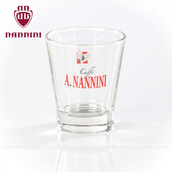 Glas mit Nannini-Logo, 6 Gläser pro VPE, EAN-Code: 8019247000195