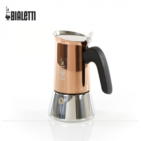 Espressokocher, Inox/Kupfer, 4 Tassen, Bialetti-Nr. 7242, 6 Stück pro VPE, EAN-Code: 8006363033015