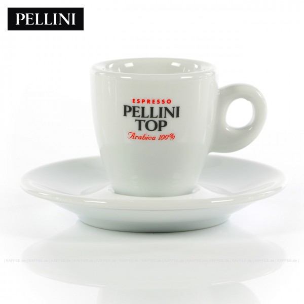 Farbe weiß mit Pellini-Top-Logo, 6 Tassen pro VPE, EAN-Code: 0000000001141