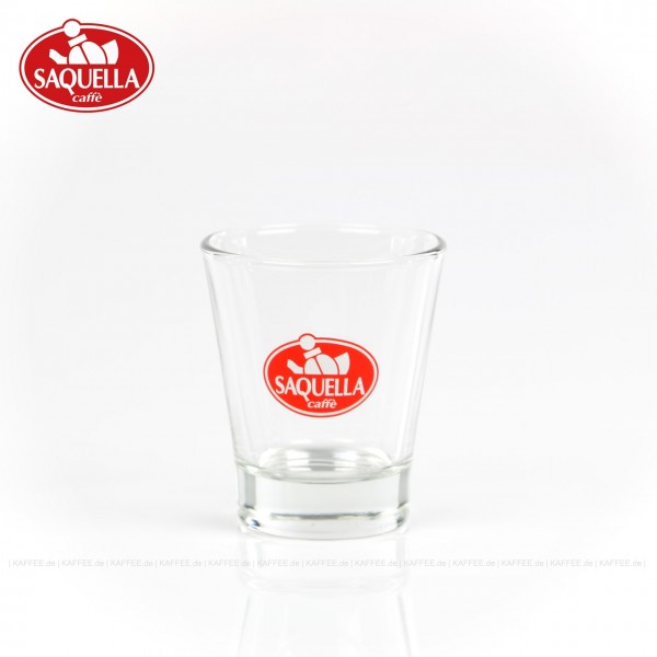 Glas mit Saquella-Logo, 6 Tassen pro VPE, EAN-Code: 0000000001966