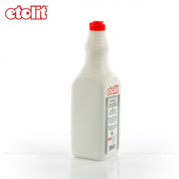 Porzellanreiniger, flüssiges Scheuermittel für Geschirr, Behälter, Pfannen und Cerankochfelder, 4 Flaschen je 1 Liter pro VPE, Gesamtinhalt 4 Liter pro VPE, EAN-Code: 4007705011443