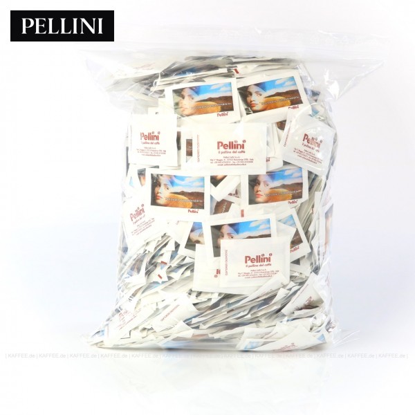 ca. 1.000 Zuckerpäckchen à 5 g weißer Zucker, bedruckt mit PELLINI-Logo, Gesamtinhalt ca. 5 kg pro VPE, EAN-Code: 0000000001207