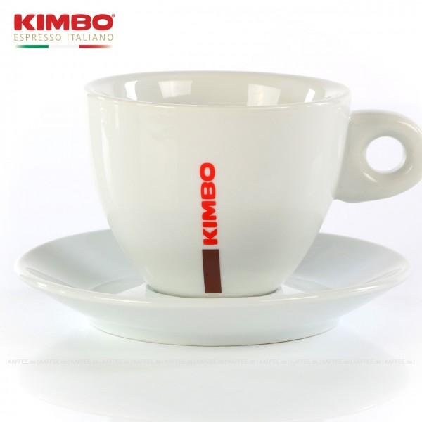 Farbe weiß mit KIMBO-Logo, 6 Tassen pro VPE, EAN-Code: 0000000001546