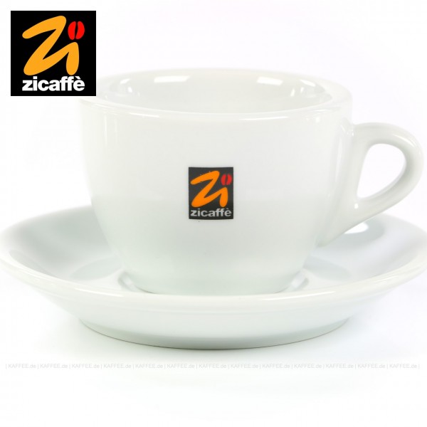 Farbe weiß mit Zicaffè-Logo, Modell Bianca mit ca. 220ml Fassungsvermögen, 6 Tassen pro VPE, EAN-Code: 0000000001077