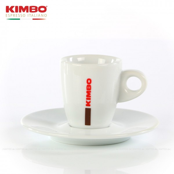Farbe weiß mit KIMBO-Logo, 6 Tassen pro VPE, EAN-Code: 0000000001542