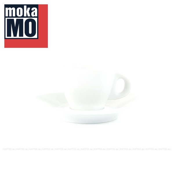 Modell GALILEO, Farbe weiß mit Brao Caffé-Logo auf der Untertasse, 6 Tassen inkl. Untertasse pro VPE, EAN-Code: 0000000002552