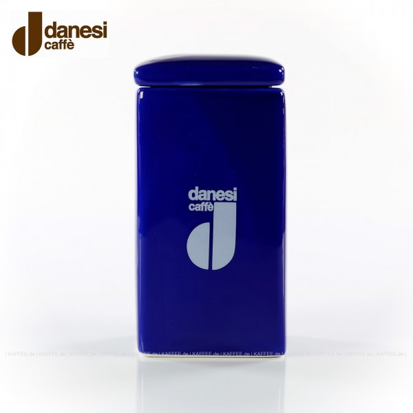 DANESI Pot, Aufbewahrungsgefäß, farbig (blau) mit DANESI-Logo, zweiteilig - Gefäß mit Deckel, EAN-Code: 8000135818381