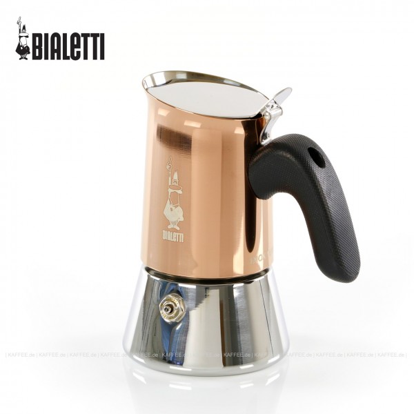 Espressokocher, Inox/Kupfer, 2 Tassen, Bialetti-Nr. 7282, 6 Stück pro VPE, EAN-Code: 8006363033299