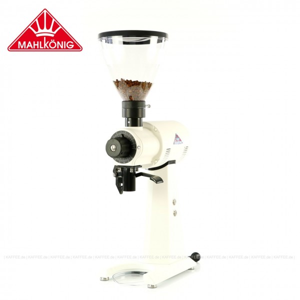 Kaffeemühle, Farbe weiss, 83 cm hoch mit einem Trichterinhalt von ca. 1.500 g, EAN-Code: 0000000002248 ## Weitergehende Informationen und technische Details finden Sie auch auf der Webseite des Herstellers bzw. Rösters: <a href="https://www.mahlkoenig.d
