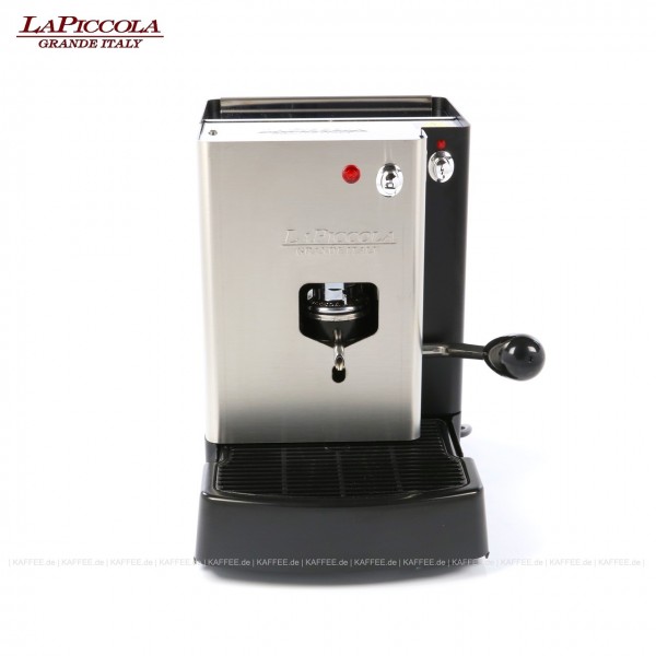 Espressomaschine für ESE-Pads (44 mm Standardpads), Edelstahl mit schwarzen Seitenteilen, EAN-Code: 8021103700101