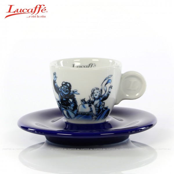 Farbe weiß/blau mit "Blucaffè"-Logo der "Collection Line", 6 Tassen pro VPE, EAN-Code: 0000000001319